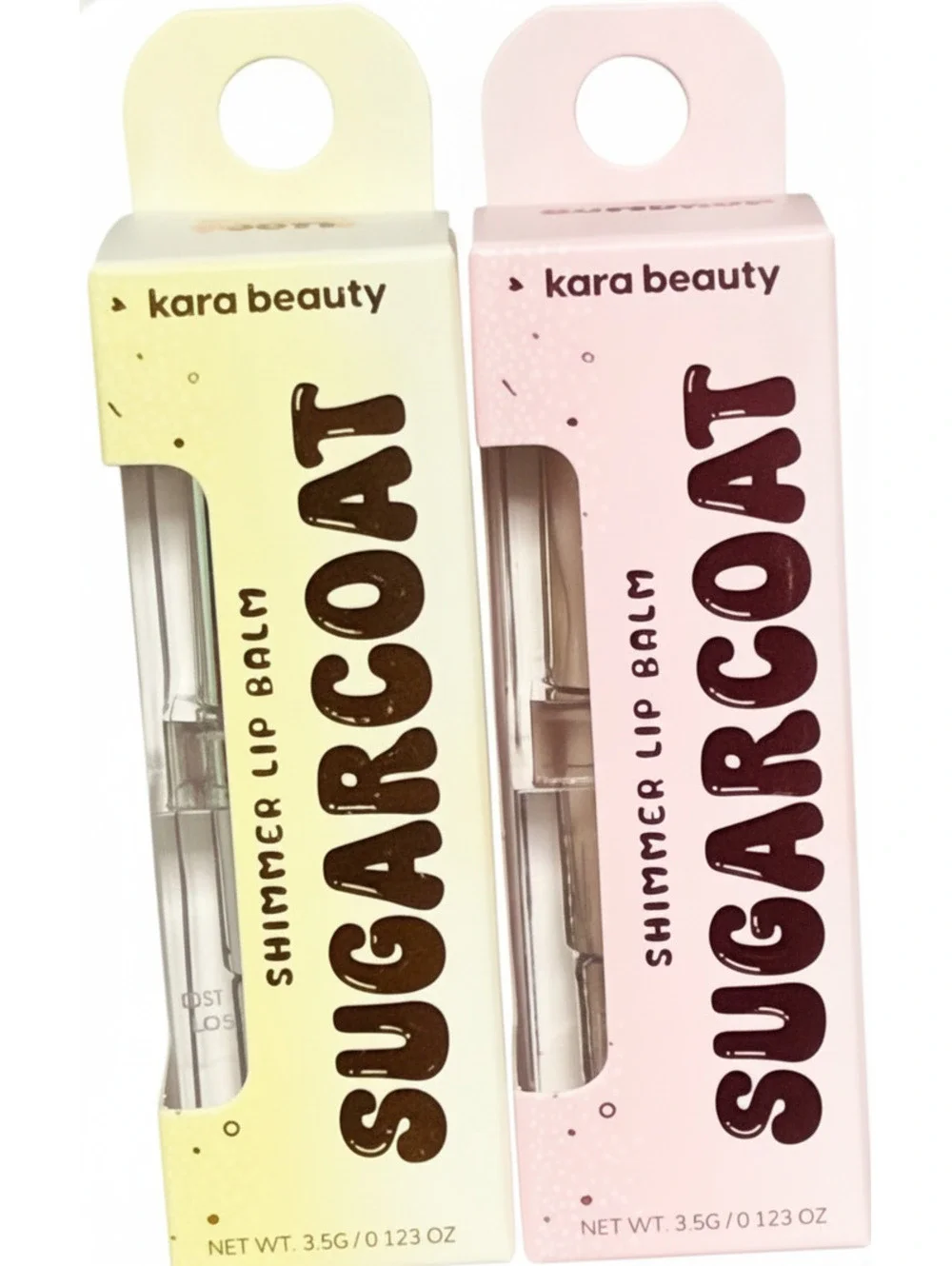 Kara Beauty Sugarcoat Shimmer Lip Balm Set - Berry Gumdrop & Sweet Tooth